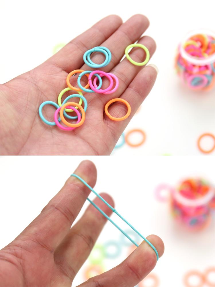 100 шт./пакет Простые практичные маленькие резинки для волос для девочек и детей, эластичные резинки для волос, аксессуары, резинка для волос, кольцо, головной убор