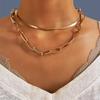 Vintage Multi-layer Coin Pendant Choker Necklace For Women Gold Silver Color Fashion Chunky Chain Necklaces Jewelry