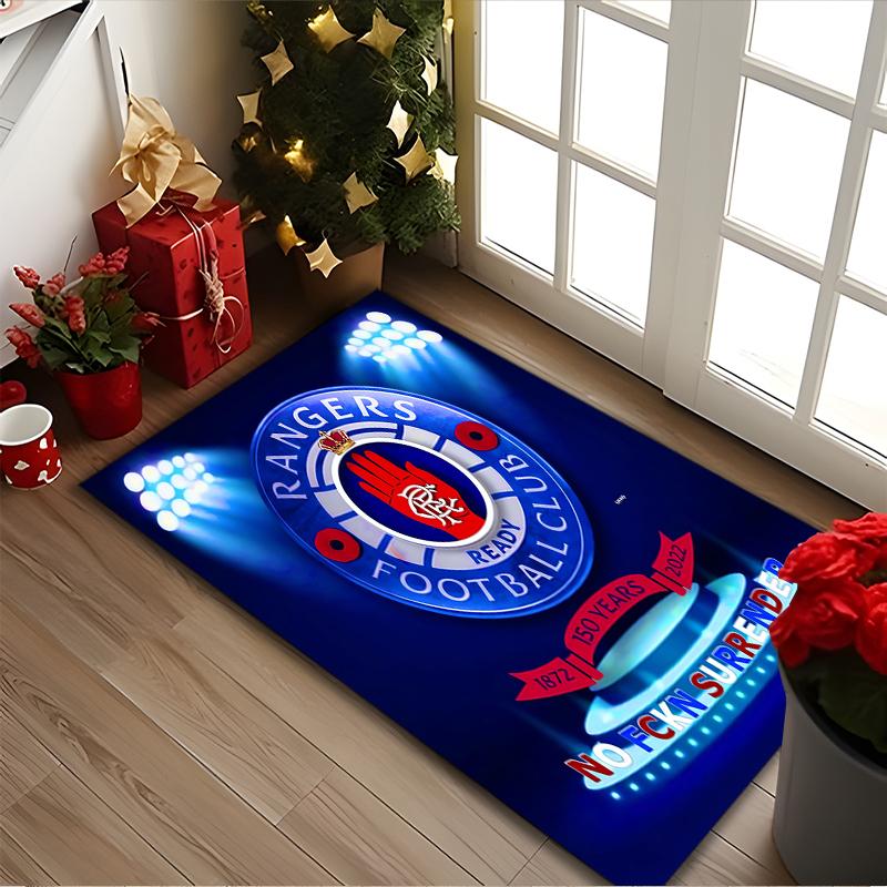 1pc Rangers FC Printed Chair Rug for Home Office Use, Living Room Kitchen Game Room Area Carpet