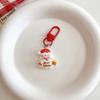 Cartoon Christmas Keychain Cute Santa Claus Christmas Tree Pendant Keyring Backpack Headphone Case Hanging Decoration Gifts