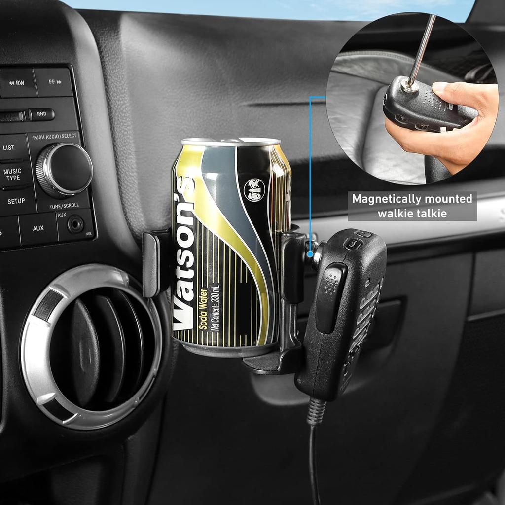 Многофункциональный держатель для телефона и стакана для напитков 2 в 1, подставка для рации с болтовым креплением для Jeep Wrangler JK JL JLU Gladiator JT 2011+