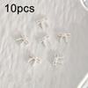 10Pcs Cute Macaron Colored 3D Resin Pearl Bow Nail Art Charms Japanese Preal Bowknot Ribbon Nail Art Decorations For Diy Nails