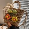 Сумка ручной работы для женщин, плетеная соломенная сумка для летнего отпуска, новый стиль, женская сумка Ins на одно плечо, полая сумка для женщин