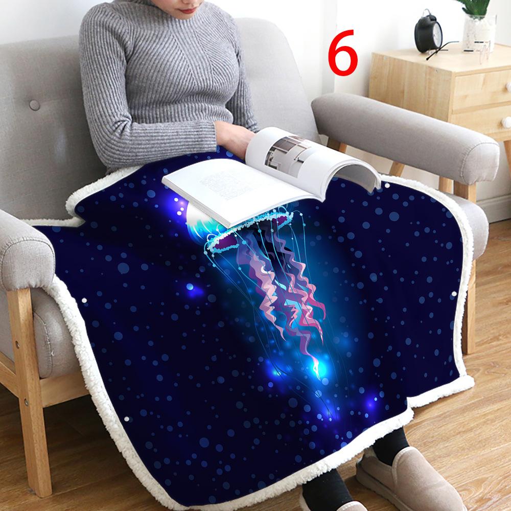 3D фланелевое теплое комфортное легкое волшебное одеяло разных размеров для дома и офиса, путешествия, кровати, дивана, моющееся одеяло