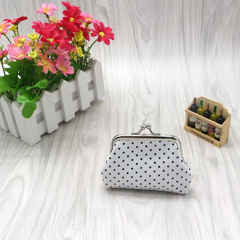 Women's Coin Purse Oil Wax Leather Wallet 4 Inch Buckle Mini Wallet Coin Bag Lipstick Storage Bag Ladies ClutchBag