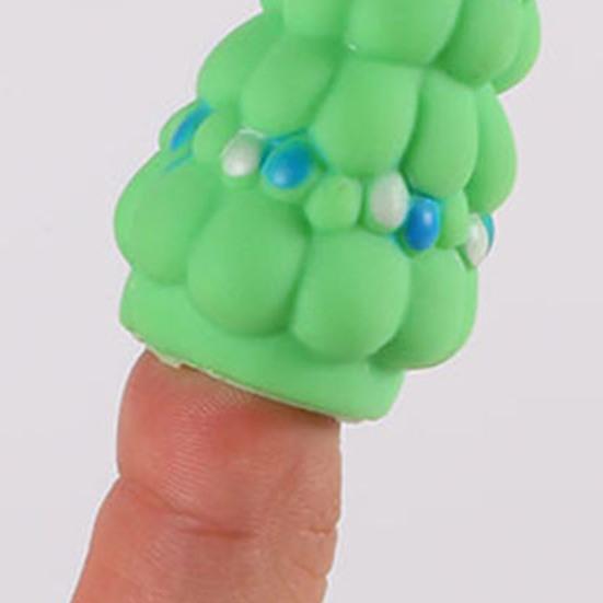 5Pcs/Set Christmas Finger Puppets Silicone Elk Santa Claus Snowman Christmas Tree Character Toys Role-Playing Storytelling Learning Finger Puppet Toys