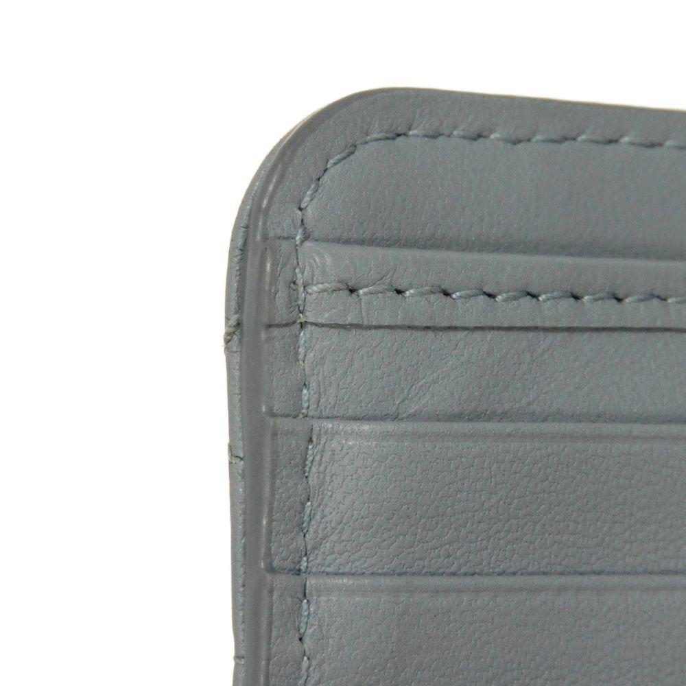 Подержанный кошелек Caro Scarlet (S5032UWHC_M81B) 7941 Текущий логотип CD Вышитый двустворчатый Cannage Небесно-голубой (10656) из Японии