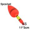 5pcs/set High Quality Plastic Bobber Eva Foam Ball Boia Fishing Night Float Light Stick