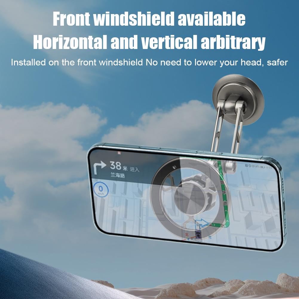 Magnetic Car Phone Holder 360Degree Rotating Metal Bracket Foldable With Ventilated Magnet GPS Stand Cars Accessories For Phones