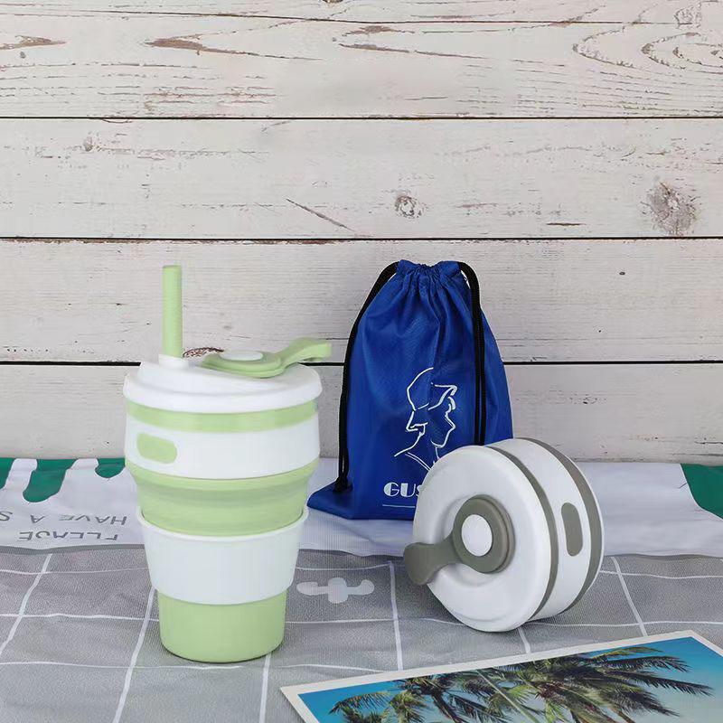 Портативная силиконовая складная чашка для путешествий на открытом воздухе, кофейная чашка, телескопическая чашка с защитой от падения, высокотемпературная чашка для воды