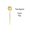 Matte Gold Cutlery Set Stainless Steel Dinnerware Cake Fork Long Handle Spoon Dessert Knife Tableware Flatware Silverware Set