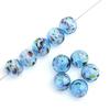 14mm 1pc Hand-Painted Hollow Drop Oil Glass Beads for Necklace Bracelet Earring DIY Jewelry Making