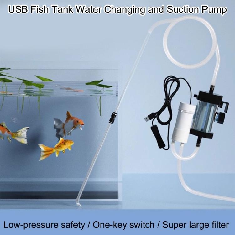 Быстрое использование USB-аквариумов Пылесосы для смены воды с силиконовой трубкой Для очистки гравия в аквариуме Удаление мусора