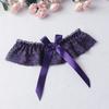 Wedding Garter Lace Floral Sexy Leg Garter Belt White Bowknot Bridal Lingerie Lace Leg Ring Loop Party Cosplay Suspender