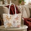 Vintage Star Printed Tote Bag Casual Large Capacity Portable Handbag for Daily Shopping Commute