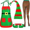 Christmas Dress Up Christmas Elf Dress Set Green Elf Family Matching Outfits  Christmas