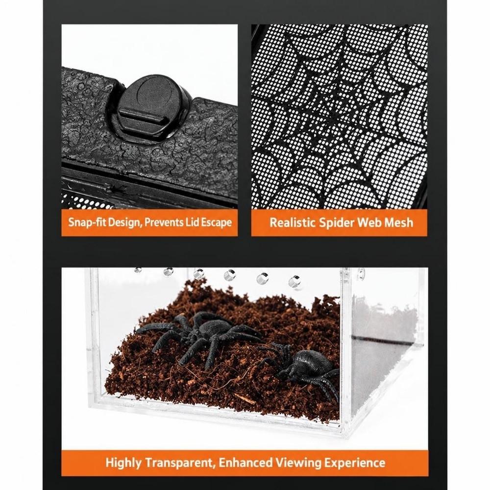 Transparent Reptile Breeding Box Breathable Crawling Pet Container Crawling Pet