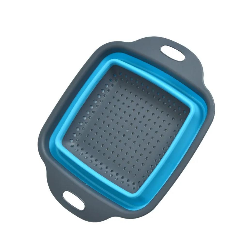 HOMZY Круглый Квадратный Складной Силиконовый Дуршлаг Корзина для Мытья Фруктов и Овощей Сито Складной Дренажер Ручка Кухонные Инструменты