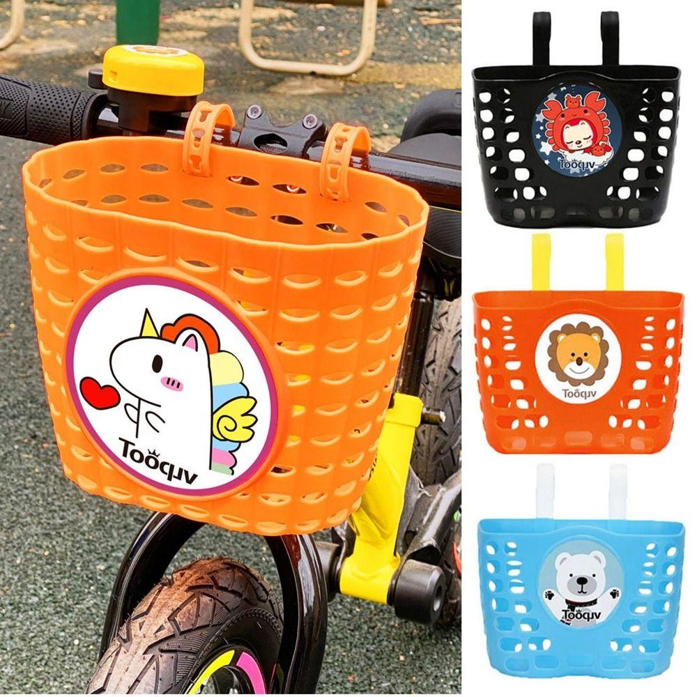Plastic Bicycle Storage Cartoon Patten Scooter Handlebar Basket  Bike Accessories