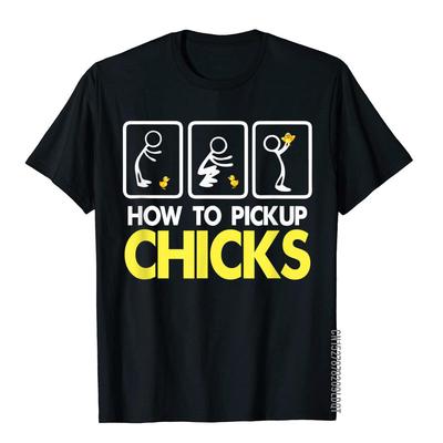 Футболка «Как подобрать цыпочек» Милая футболка «Pick Chicks 101» Хлопковые топы и футболки для мужчин Футболки с принтом Повседневные хип-хоп