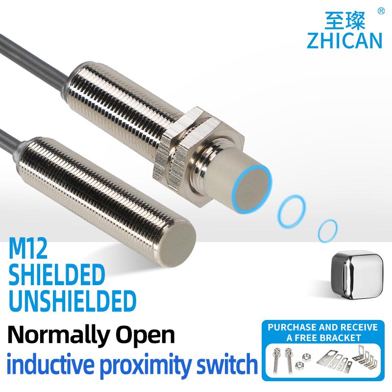 ZHICAN IP67 водонепроницаемый M12 высокочувствительный индуктивный датчик приближения с большим радиусом действия, трехпроводной датчик обнаружения металла