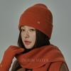 Australian Wool Retro Ankora Red Hat Women's Winter Knitted Beanie Warm Ear Protection Baotou Hat