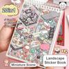 20in1 Landscape Sticker Book Miniature Scene Collection 3D House Stickers for Kid Child