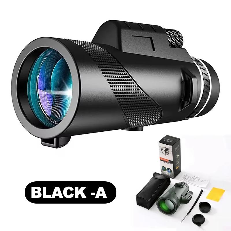 80x100 Monocular Telescope with Tripod and Phone Clip with Colour Gift Box for Outdoor Camping Hiking