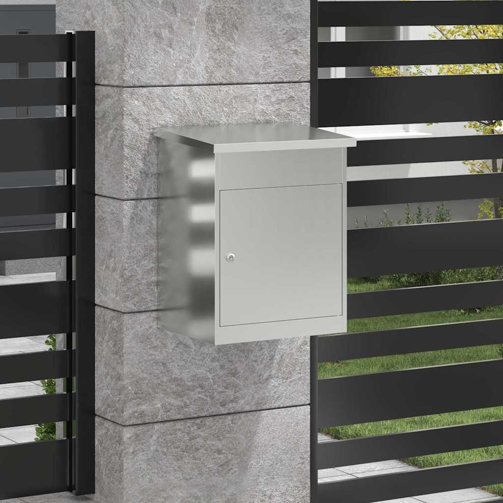 Parcel Drop Box Black 47.5 x 38 x 59 cm Galvanized Steel