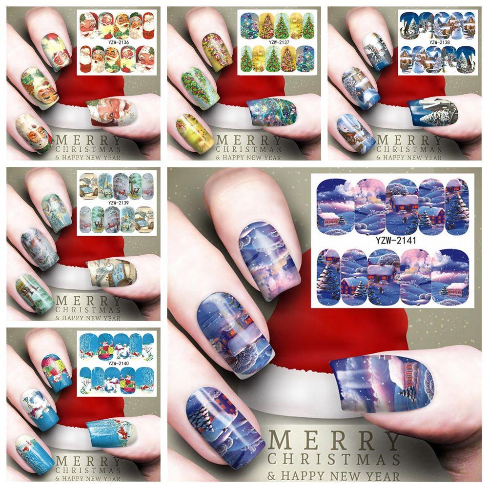 Snowmen Decals Beauty Nail Art Stickers Christmas Decoration Stickers Water Transfer
