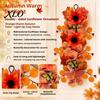 Elegant Multi-layer Maple Leaf Wreath Artificial Fall Sunflower Wall Hanging, Garland with Butterfly, Autumn Warm Atmosphere Floral Decor Harvest for