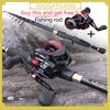SOUGAYILANG Fishing Rods and Reels 1.8m/2.1m/2.4M Casting Fishing Rod Reel Set  Baitcasing Rod and 17+1 BB Casting Reel