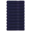VidaXL Towels 10 Pcs Navy Blue 100x200 Cm 360 G/m² 100% Cotton, Beach Towel, Guest Towel, Large 136796
