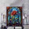 Disney 5D DIY Diamond Painting Decorations Rose Themed Stained Window Art Illustrations Diamond Embroidery and Rhinestone Cross Stitch Sets Handmade