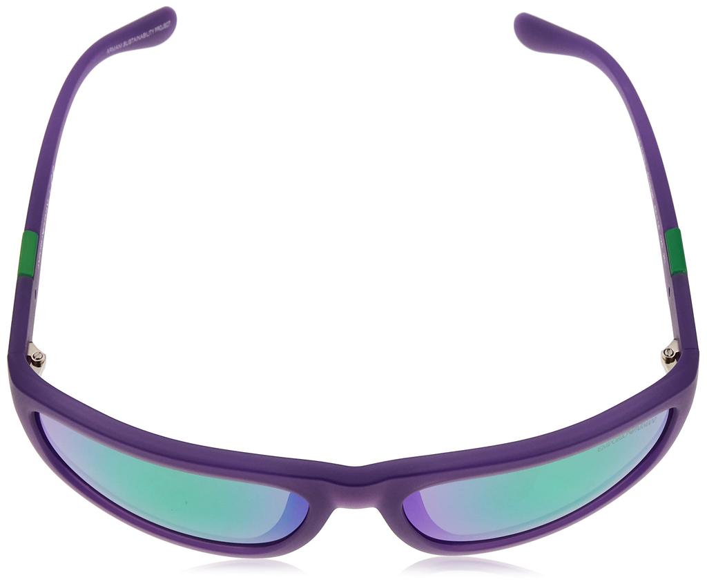 Солнцезащитные очки EA4183U Матовый фиолетовый Зеленая зеркальная линза 64 [Emporio Armani] Опал/Серый