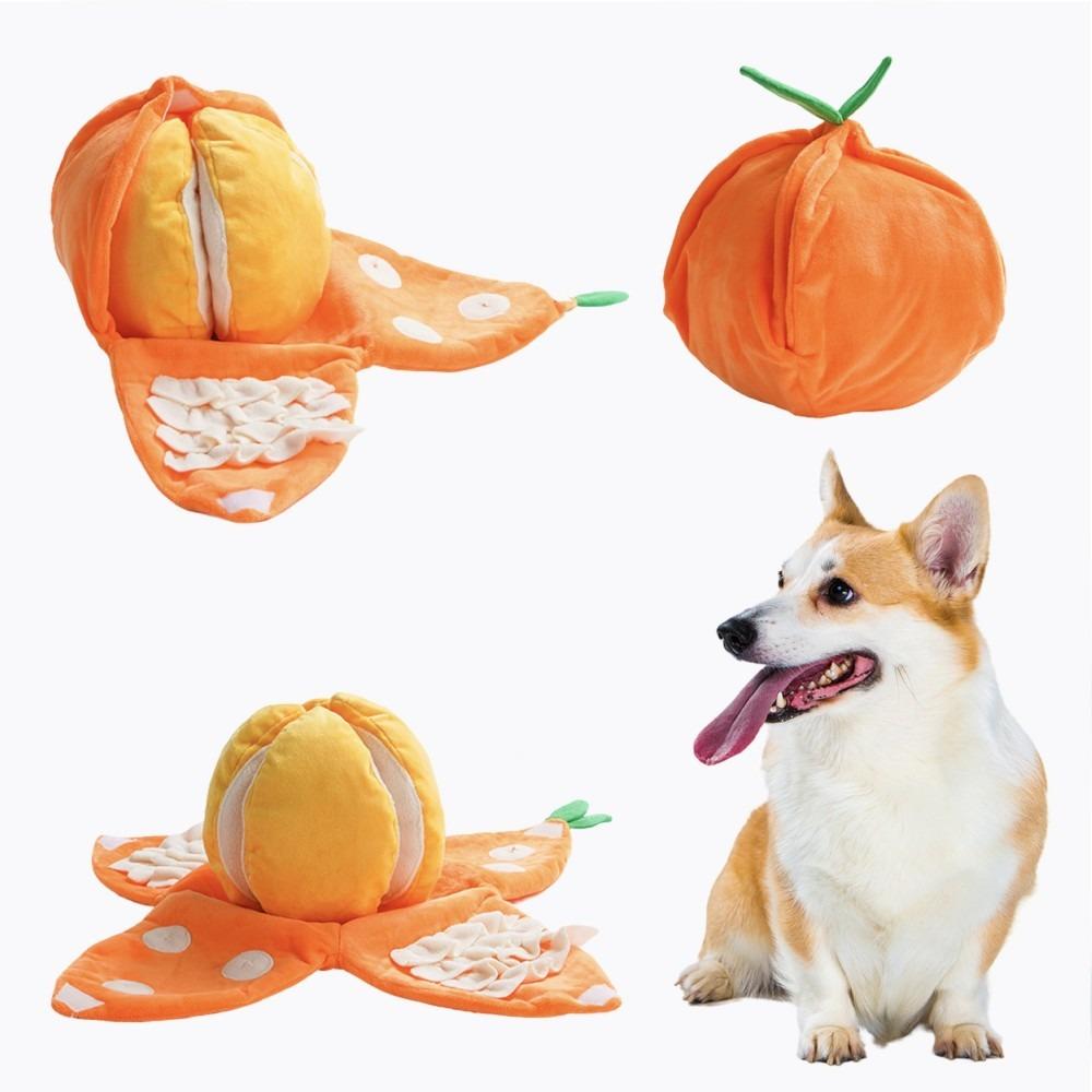 Interactive Seek Plush Dog Toys Watermelon and Orange Shape Dog Pet Toys  Small Medium Dogs
