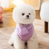 Dog Clothing Cute Jelly Bear with Scarf Plush Vest Winter Kitten Puppy Warm Two-legged Pet Clothes