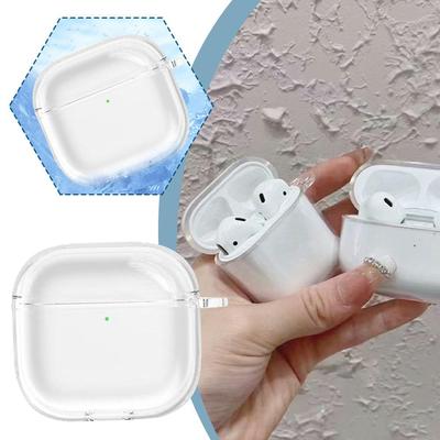 Прозрачный мягкий TPU беспроводной прозрачный чехол для наушников Airpods 4 противоударный чехол для Apple Acce P4T3