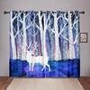 Животные Олень Лес Мультфильм Мечтательный Затемняющие Оконные Шторы для Спальни Гостиной Ванной Кухни Дверь Холла Высокое Затемнение Новинка