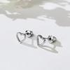 Xiaomi Huitan Chic Heart Stud Earrings for Women Ear Piercing Minimalist Exquisite Love Earrings Daily Wear Fashion Versatile Jewelry