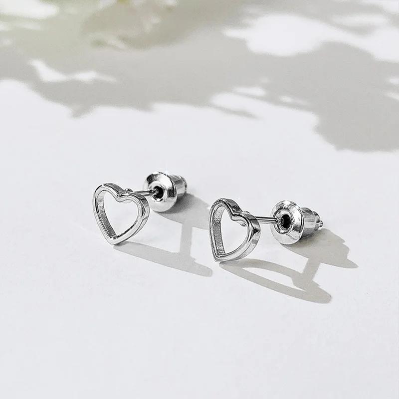 Xiaomi Huitan Chic Heart Stud Earrings for Women Ear Piercing Minimalist Exquisite Love Earrings Daily Wear Fashion Versatile Jewelry