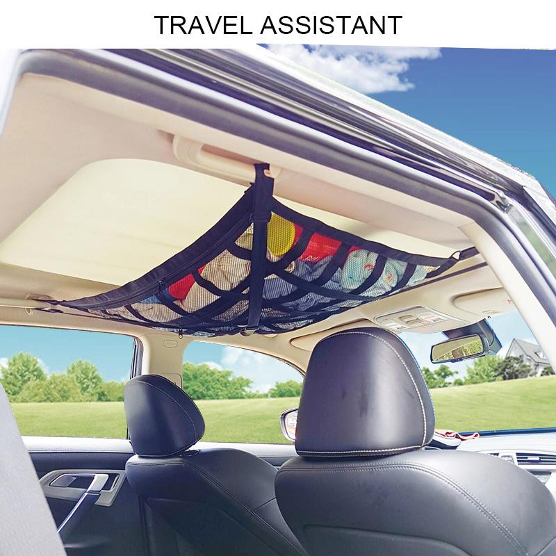 Потолок автомобиля, грузовая сетка, прочный несущий органайзер для хранения на крыше автомобиля, карманная сетка, автомобильные аксессуары для кемпинга, потолочное хранилище