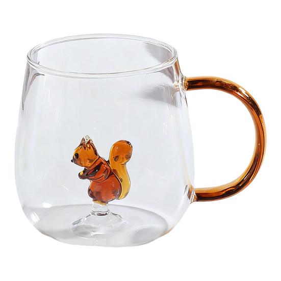 Handmade Glass Cup Animal Plant Shape Transparent Water Cup Cute Coffee Milk Drink Cup