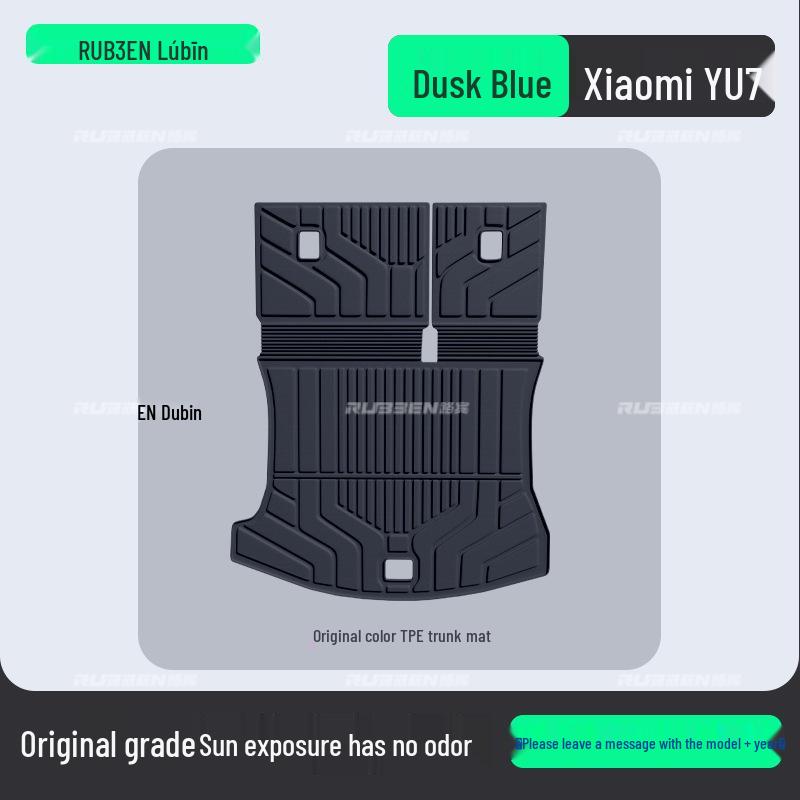 Xiaomi YU7 TPE Anti-Slip Trunk Mat, Iris Purple – Durable, Wear-Resistant Interior Accessory.