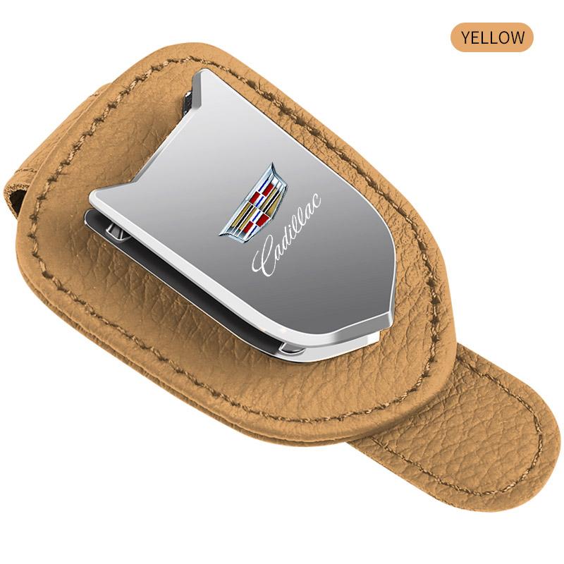Car Glasses Clip Metal Auto Sun Visor Eyeglass Holder For Cadillac Emblem ESCALADE ATS BLS CT4 CT6 SRX STS XT4 XT5 SLR XT6 XTS
