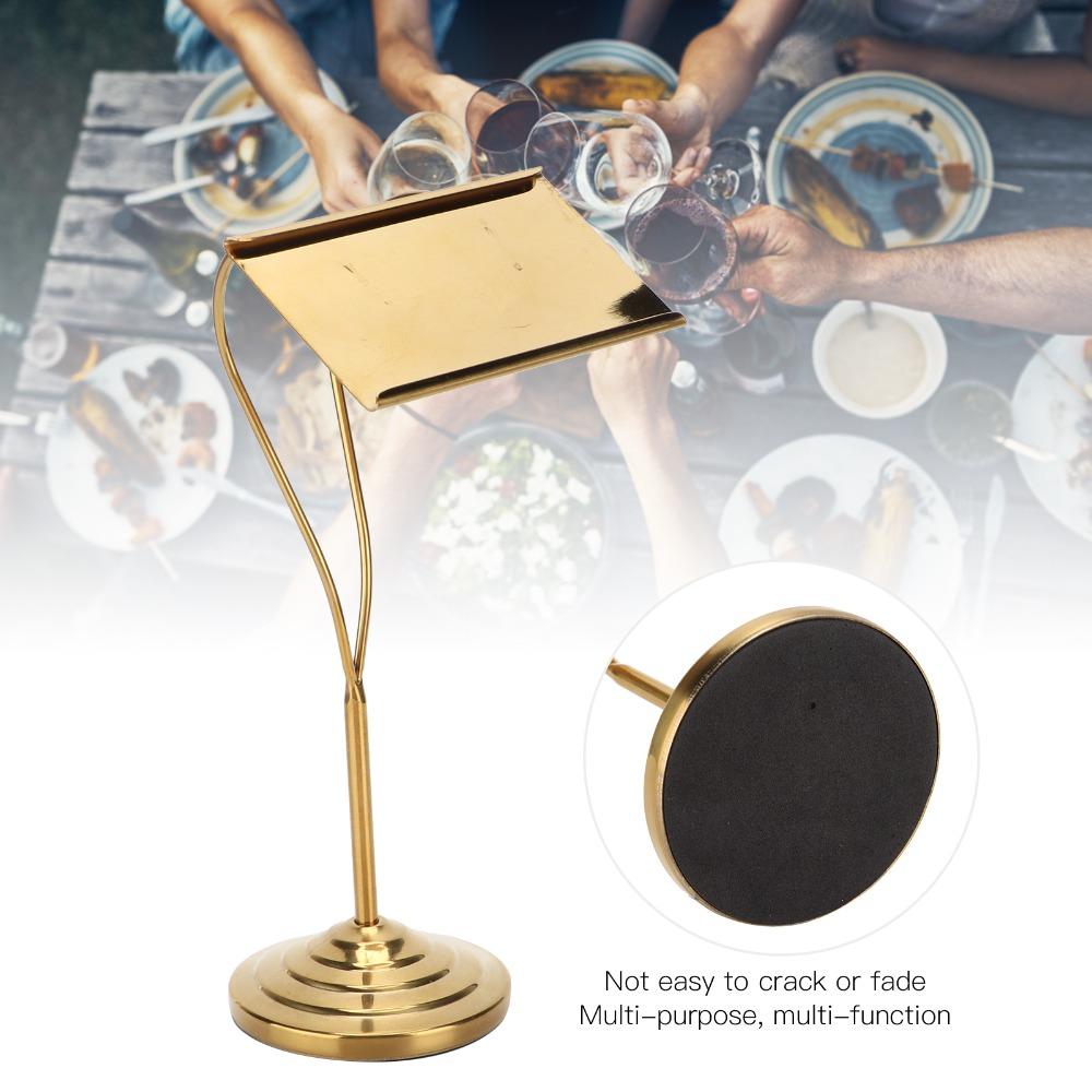 Stainless Steel Table Number Holder Y-Shape Memo Clip Place Card Holder Display Stand Golden Picture Holder For Banquet Tables