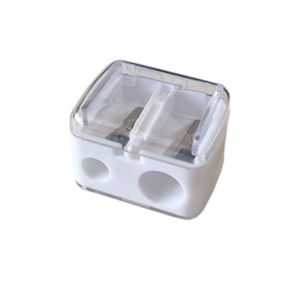 2 шт мини-точилка для карандашей с двойным отверстием, пластиковый наконечник, тонкие инструменты для женщин