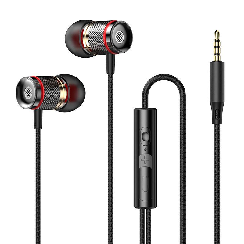 9D HIFI Heavy Bass In Ear Earphone 3.5MM AUX / Type-C Цифровые наушники Стерео Проводная гарнитура с микрофоном Наушники для Samsung Android