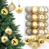 Pack of 24 Christmas Tree Decoration Balls Ornaments Hanging Props Xmas Tree Décor Accessories - Christmas Decorations Items for Home Office