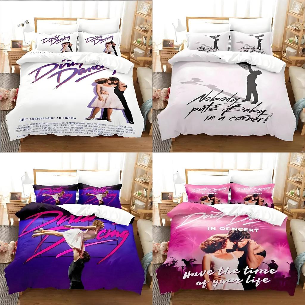 3d Dirty Print Dancing Pattern Duvet Cover Pillowcase Set Bedroom Bedding Gift